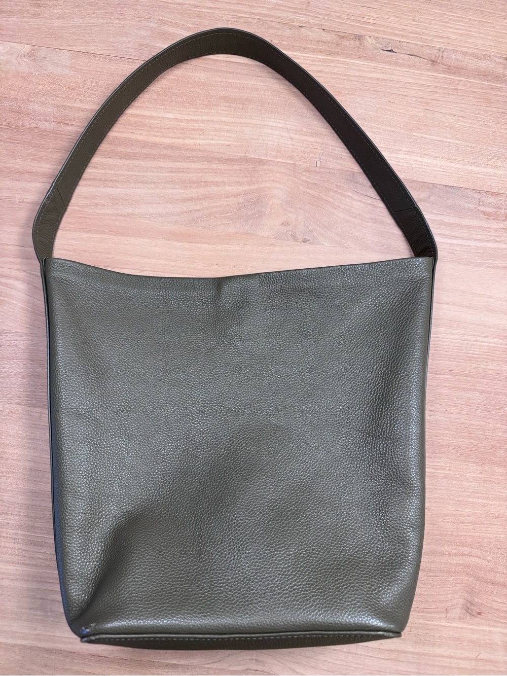 Zara pebbled leather bucket bag